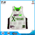 Personalizado Sublimado Reversible Lacrosse Malla Jersey